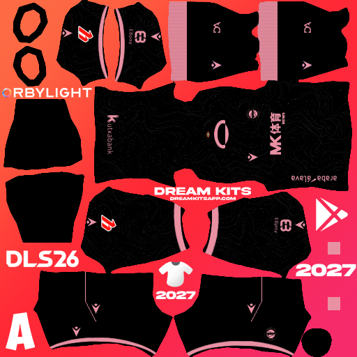 Kit / Équipement Extérieur Deportivo Alavés 2026-2027 Dream League Soccer / DLS 2026 512x512 PNG