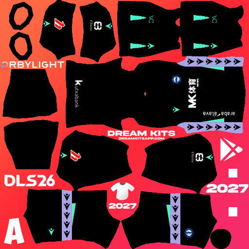 Kit / Équipement Gardien de but Troisième Deportivo Alavés 2026-2027 Dream League Soccer / DLS 2026 512x512 PNG