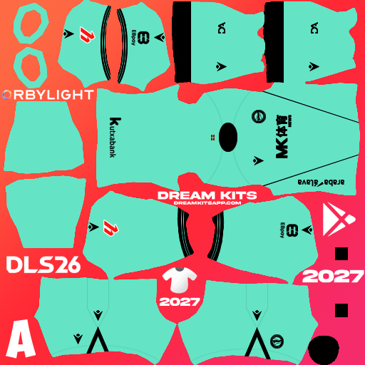 Kit / Équipement Troisième Deportivo Alavés 2026-2027 Dream League Soccer / DLS 2026 512x512 PNG