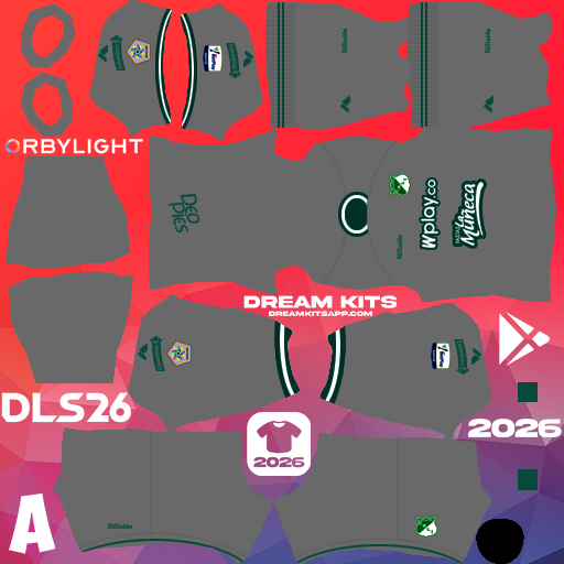 Kit / Equipamento Goleiro Terceiro Deportivo Cali 2026 Dream League Soccer / DLS 2026 512x512 PNG