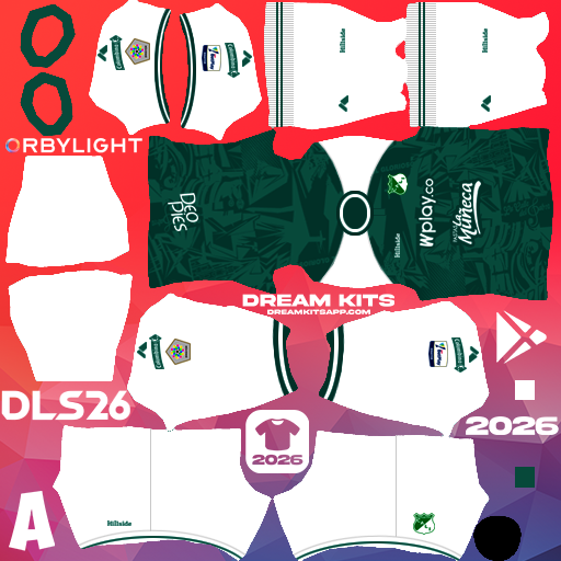 Kit / Equipamento Titular Deportivo Cali 2026 Dream League Soccer / DLS 2026 512x512 PNG