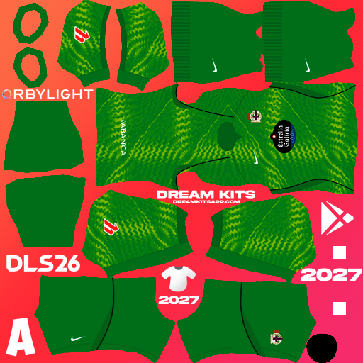 Kit / Équipement Gardien de but Domicile Deportivo De A Coruña 2026-2027 Dream League Soccer / DLS 2026 512x512 PNG
