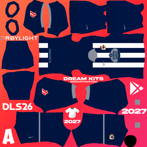 Kit / Uniforme Local Deportivo De A Coruña 2026-2027 Dream League Soccer / DLS 2026 512x512 PNG