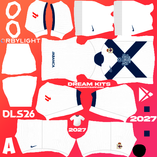 Kit / Équipement Troisième Deportivo De A Coruña 2026-2027 Dream League Soccer / DLS 2026 512x512 PNG