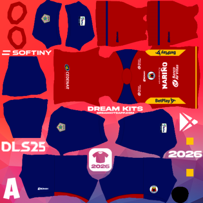 Kit Home Deportivo Pasto 2025 Dream League Soccer / DLS 2025