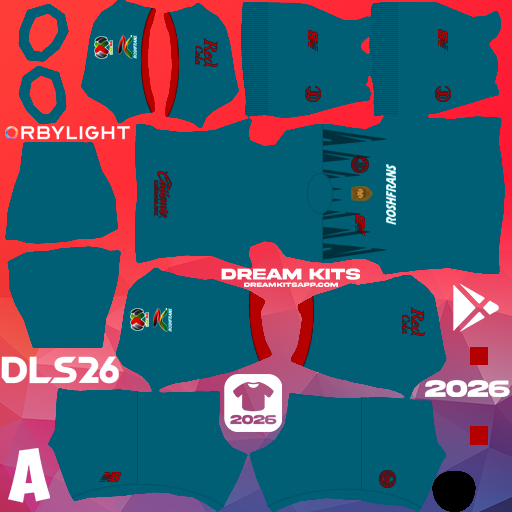 Kit / Équipement Gardien de but Domicile Deportivo Toluca FC 2025-2026 Dream League Soccer / DLS 2026 512x512 PNG