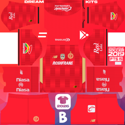 Kit / Uniforme Local Deportivo Toluca FC 2025-2026 Dream League Soccer 2019 DLS / FTS