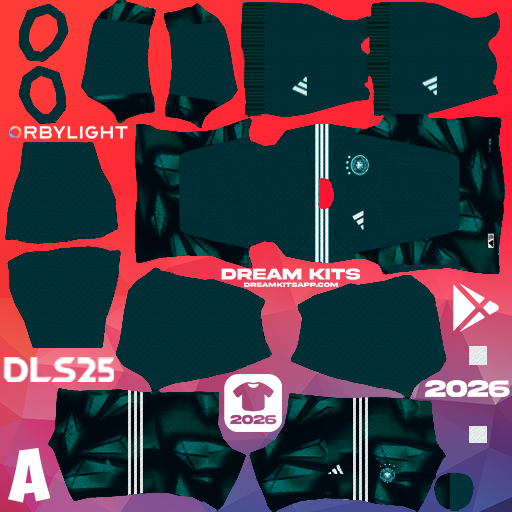 Kit Goalkeeper Home Deutschland 2026 Dream League Soccer / DLS 2026 512x512 PNG