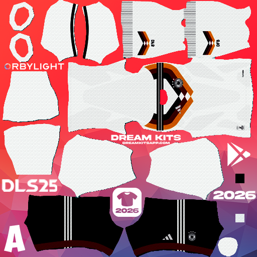 Kit Home Deutschland 2026 Dream League Soccer / DLS 2026 512x512 PNG