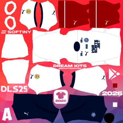 Kit Home EC Bahia 2025 Dream League Soccer / DLS 2025
