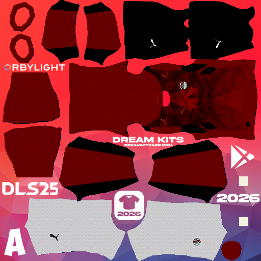 Kit / Equipamento Titular Egypt 2026 Dream League Soccer / DLS 2026 512x512 PNG