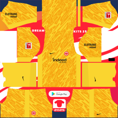 Eintracht Frankfurt GK Away kit 2024-2025 Dream League Soccer 2019 / FTS