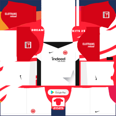 Kit / Uniforme Local Eintracht Frankfurt 2024-2025 Dream League Soccer 2019 / FTS