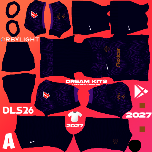 Kit / Uniforme Visita Elche CF 2026-2027 Dream League Soccer / DLS 2026 512x512 PNG