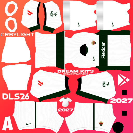 Kit / Uniforme Local Elche CF 2026-2027 Dream League Soccer / DLS 2026 512x512 PNG