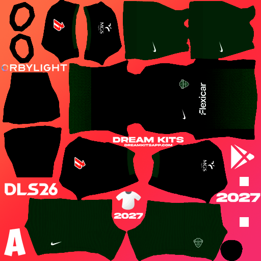 Kit / Uniforme Tercero Elche CF 2026-2027 Dream League Soccer / DLS 2026 512x512 PNG