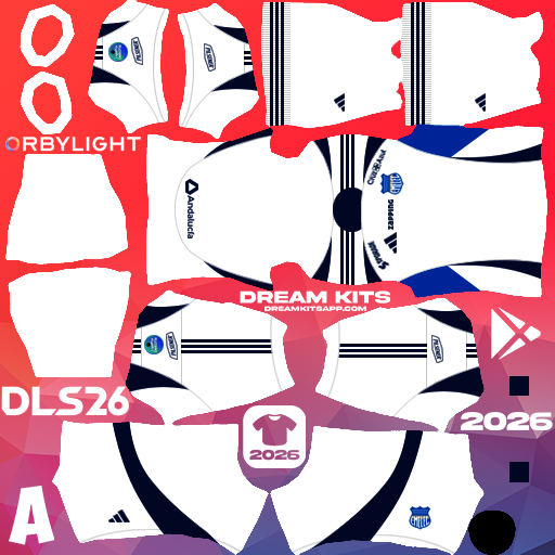 Kit / Uniforme Visita Emelec 2026 Dream League Soccer / DLS 2026 512x512 PNG