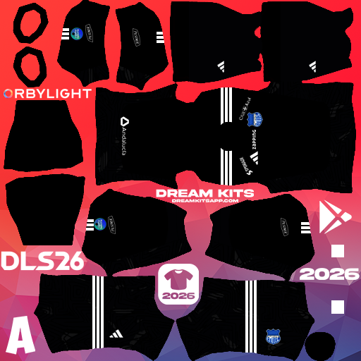 Kit / Uniforme Portero Visita Emelec 2026 Dream League Soccer / DLS 2026 512x512 PNG