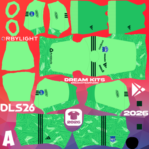 Kit / Uniforme Portero Tercero Emelec 2026 Dream League Soccer / DLS 2026 512x512 PNG