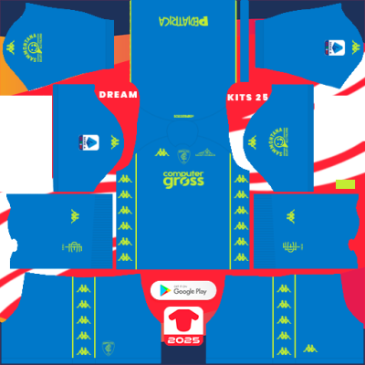 Kit / Uniforme Home Empoli FC 2024-2025 Dream League Soccer 2019 / FTS