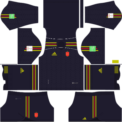 Kit / Uniforme Visitante España 2022 Dream League Soccer 2019 / FTS