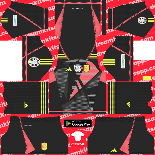 España GK Away kit 2024 Dream League Soccer 2019 / FTS