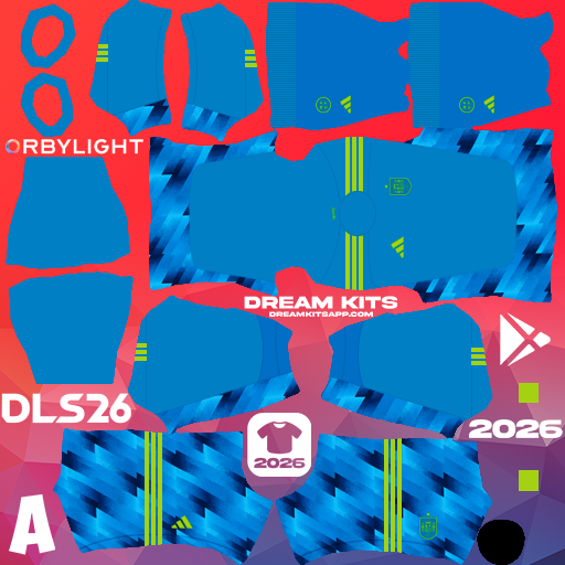 Kit / Équipement Gardien de but Domicile España 2026 Dream League Soccer / DLS 2026 512x512 PNG