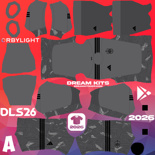 Kit / Équipement Gardien de but Troisième España 2026 Dream League Soccer / DLS 2026 512x512 PNG
