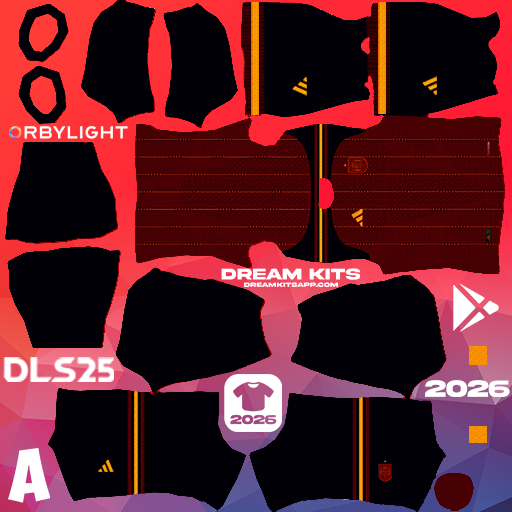 Kit Home España 2026 Dream League Soccer / DLS 2026 512x512 PNG