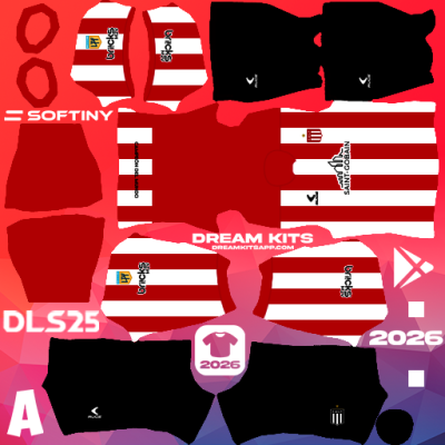 Kit Home Estudiantes de la Plata 2025 Dream League Soccer / DLS 2025