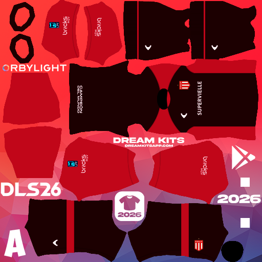 Kit / Équipement Troisième Estudiantes de la Plata 2026 Dream League Soccer / DLS 2026 512x512 PNG