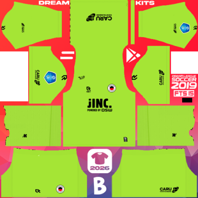 Kit GK Away Excelsior Rotterdam 2025-2026 Dream League Soccer 2019 DLS / FTS 512x512 PNG