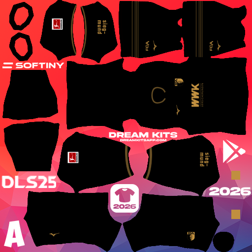 Kit Third FC Augsburg 2025-2026 Dream League Soccer / DLS 2025 512x512 PNG