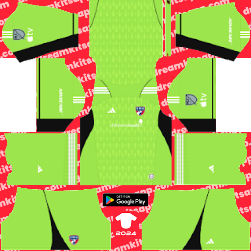 FC Dallas GK Home kit 2023 Dream League Soccer 2019 / FTS