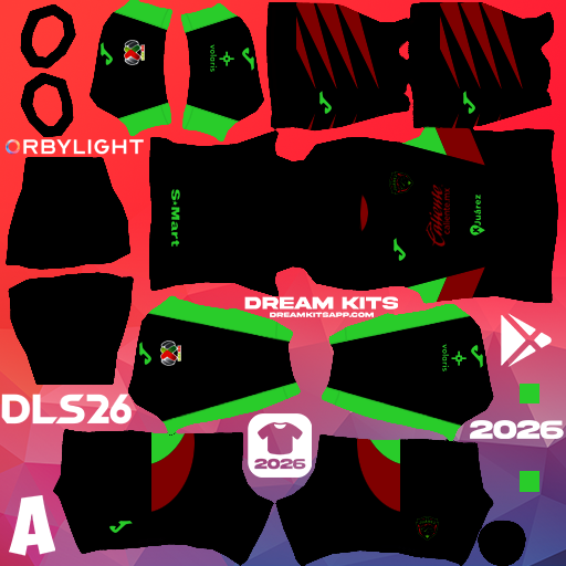 Kit / Equipamento Visitante FC Juárez Bravos 2025-2026 Dream League Soccer / DLS 2026 512x512 PNG