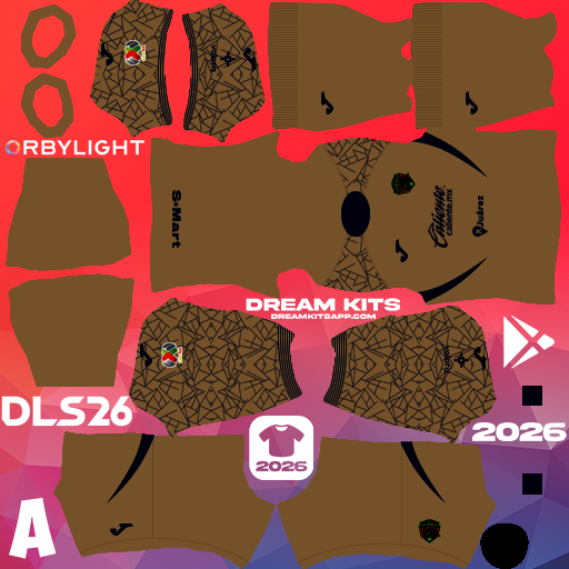 Kit / Equipamento Goleiro Terceiro FC Juárez Bravos 2025-2026 Dream League Soccer / DLS 2026 512x512 PNG