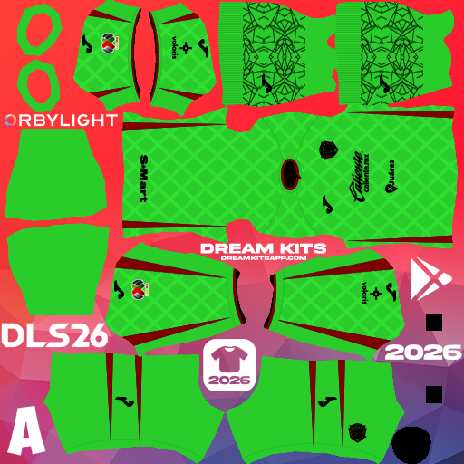 Kit / Equipamento Titular FC Juárez Bravos 2025-2026 Dream League Soccer / DLS 2026 512x512 PNG