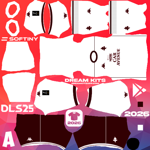 Kit / Équipement Extérieur FC Metz 2025-2026 Dream League Soccer / DLS 2026 512x512 PNG