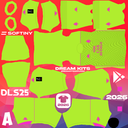 Kit / Équipement Gardien de but Extérieur FC Metz 2025-2026 Dream League Soccer / DLS 2026 512x512 PNG