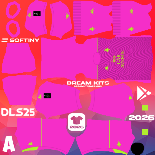 Kit / Équipement Gardien de but Domicile FC Metz 2025-2026 Dream League Soccer / DLS 2026 512x512 PNG