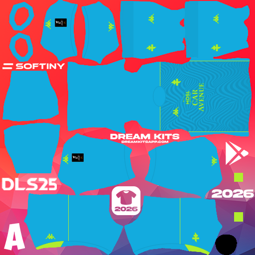 Kit / Équipement Gardien de but Troisième FC Metz 2025-2026 Dream League Soccer / DLS 2026 512x512 PNG