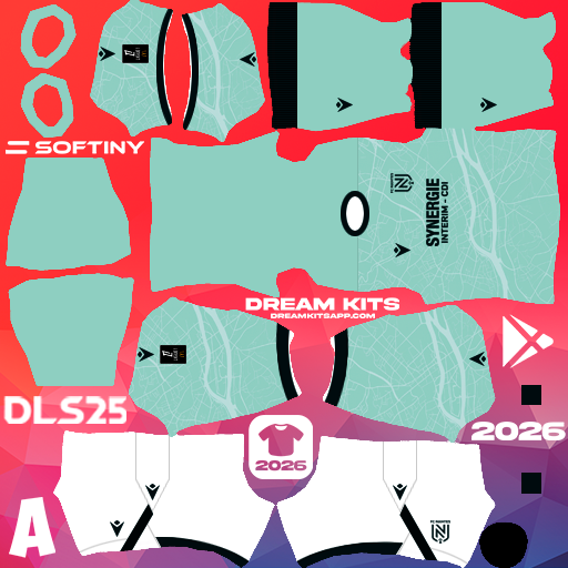 Kit / Uniforme Visita FC Nantes 2025-2026 Dream League Soccer / DLS 2025 512x512 PNG