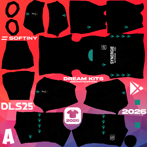 Kit / Uniforme POR Visita FC Nantes 2025-2026 Dream League Soccer / DLS 2025 512x512 PNG