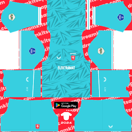 FC Twente GK Away kit 2023-2024 Dream League Soccer 2019 / FTS