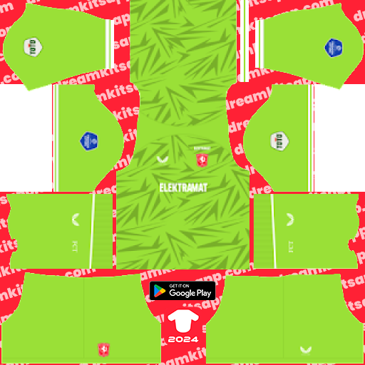 FC Twente GK Home kit 2023-2024 Dream League Soccer 2019 / FTS