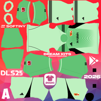 Kit / Uniforme POR Local FC Union Berlin 2025-2026 Dream League Soccer / DLS 2025 512x512 PNG