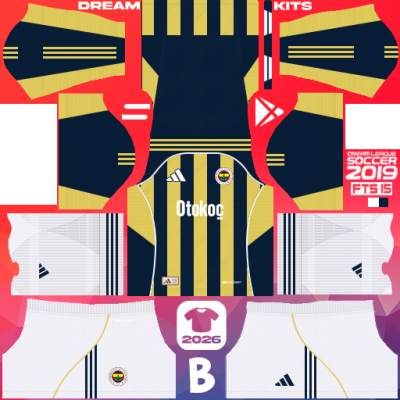 Kit / Équipement Domicile Fenerbahçe SK 2025-2026 Dream League Soccer 2019 DLS / FTS