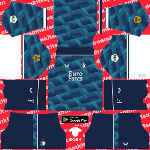 Feyenoord Rotterdam Away kit 2023-2024 Dream League Soccer 2019 / FTS