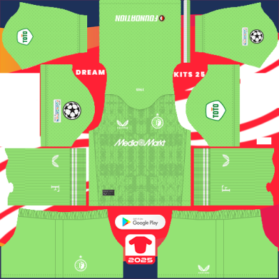 Kit / Uniforme POR Local Feyenoord Rotterdam 2024-2025 Dream League Soccer 2019 / FTS