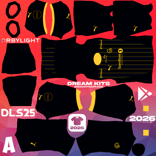 Kit Away FK Bodø/Glimt 2025-2026 Dream League Soccer / DLS 2026 512x512 PNG